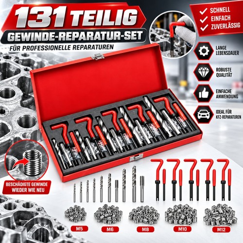 131 tlg gewindereparatur satz - gewindereparatur,