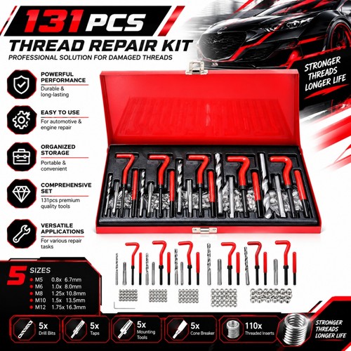 131tlg gewinde reparatur set - 131tlg,